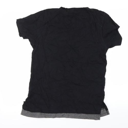Cedar Wood State Womens Black   Basic T-Shirt Size S