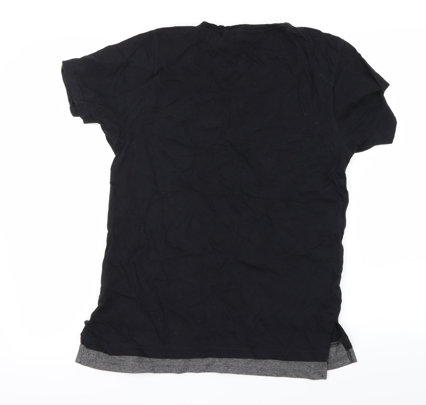 Cedar Wood State Womens Black   Basic T-Shirt Size S