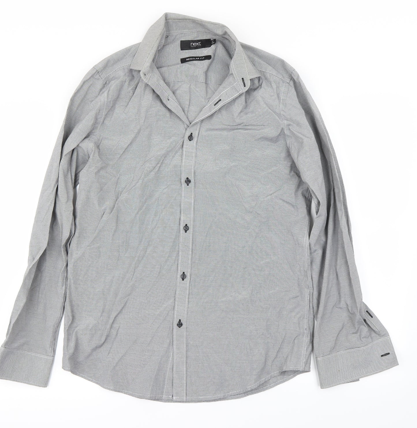 NEXT Mens Grey    Dress Shirt Size 38