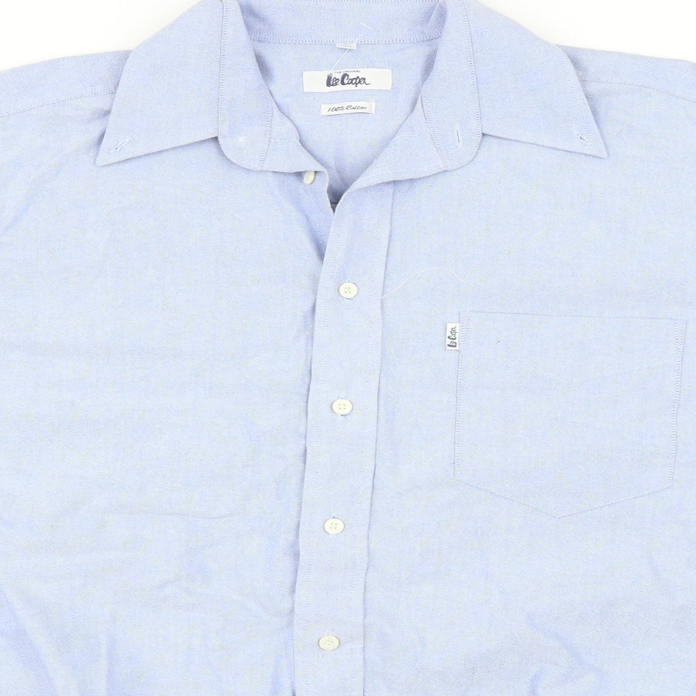 Lee Cooper Mens Blue    Dress Shirt Size L