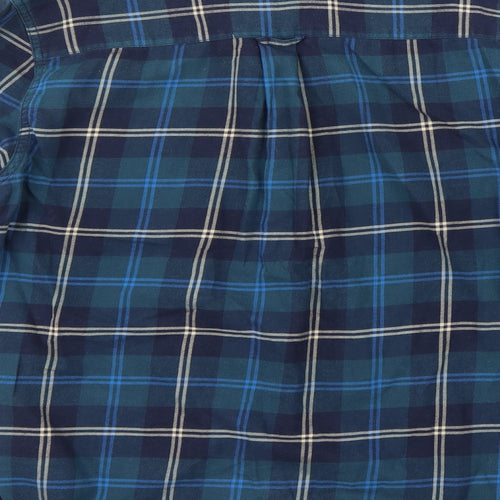 Topman Mens Blue Check   Button-Up Size S