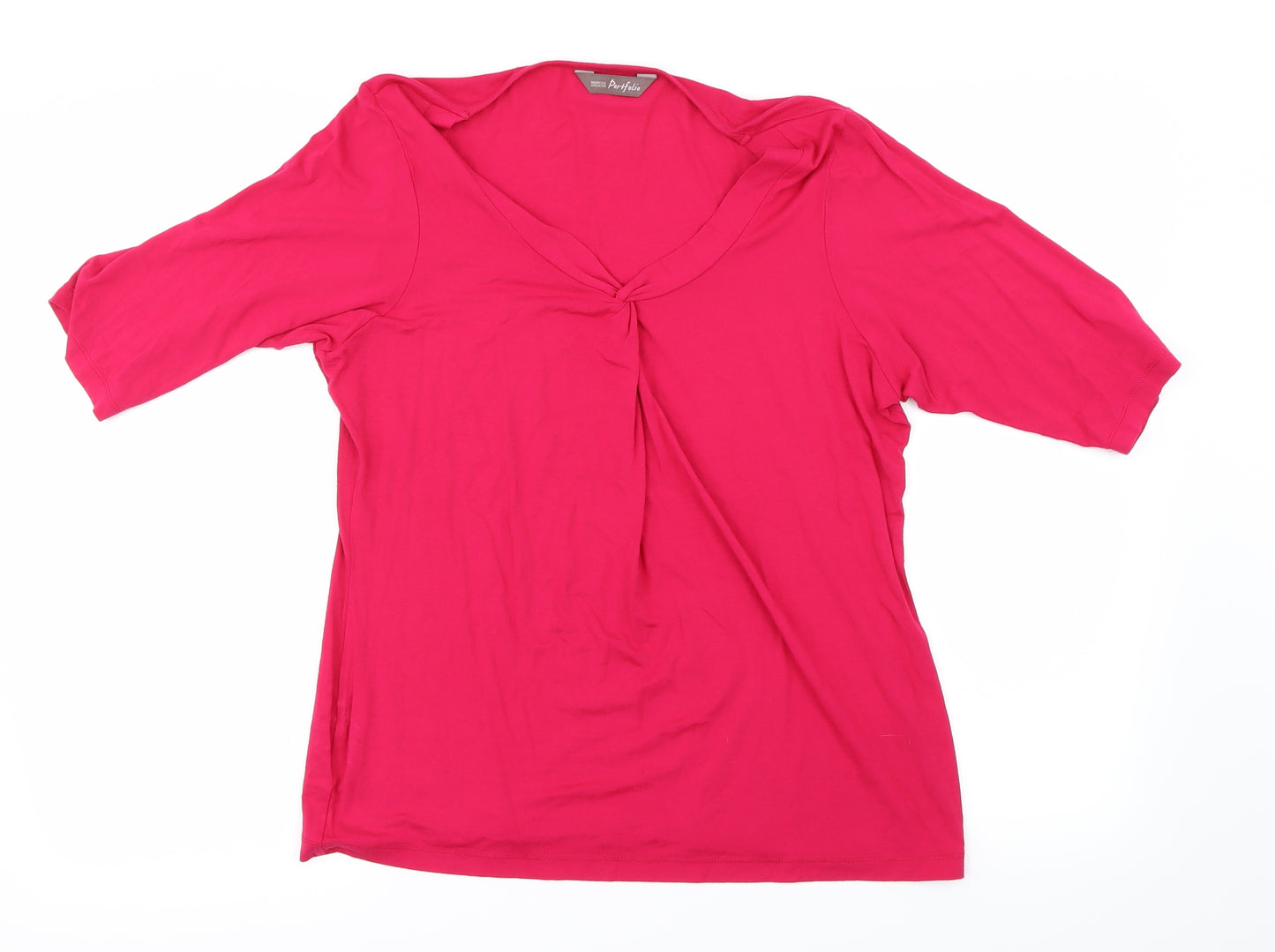 Marks and Spencer Womens Pink   Basic T-Shirt Size 18