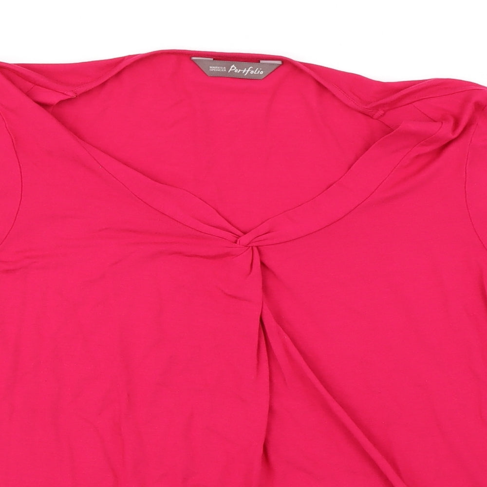 Marks and Spencer Womens Pink   Basic T-Shirt Size 18