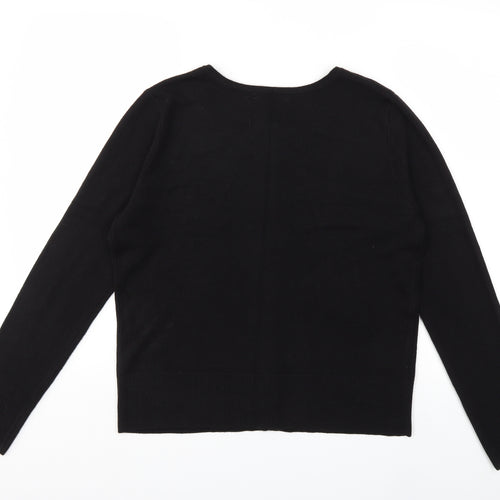 George Womens Black  Knit Cardigan Jumper Size 16