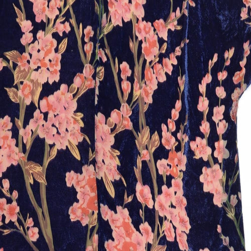 Glamorous Womens Blue Floral  Shift  Size M