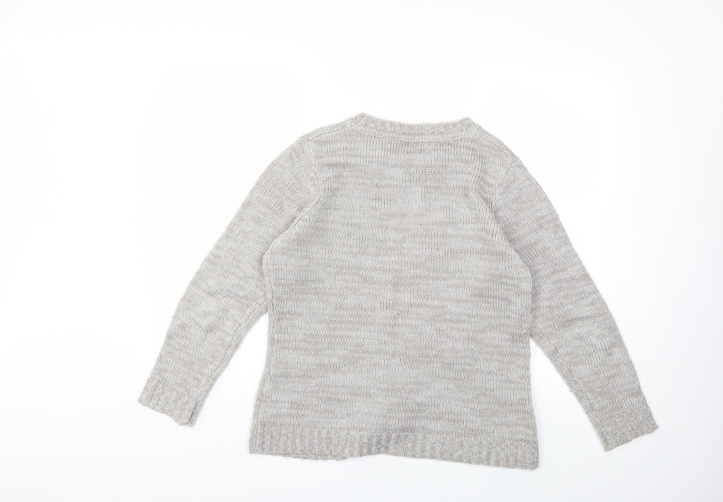 Bonmarché Womens Grey  Knit Pullover Jumper Size S