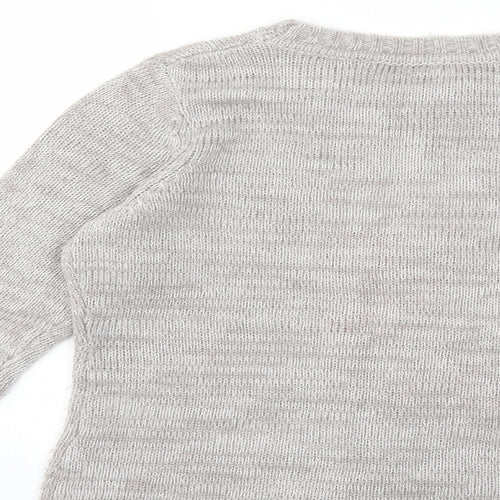 Bonmarché Womens Grey  Knit Pullover Jumper Size S