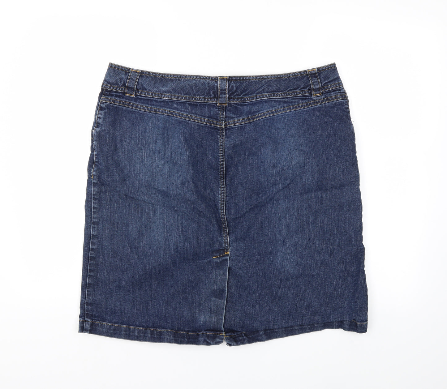 Monsoon Womens Blue  Denim Straight & Pencil Skirt Size 18
