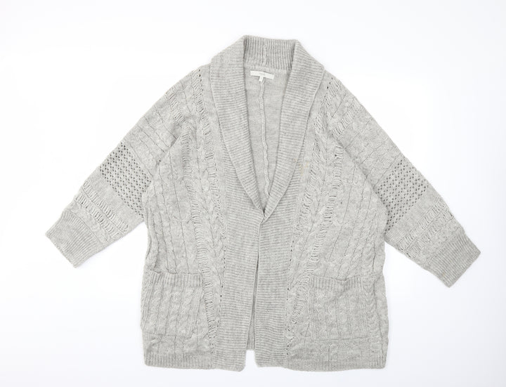 NEXT Womens Grey  Knit Cardigan Jumper Size M