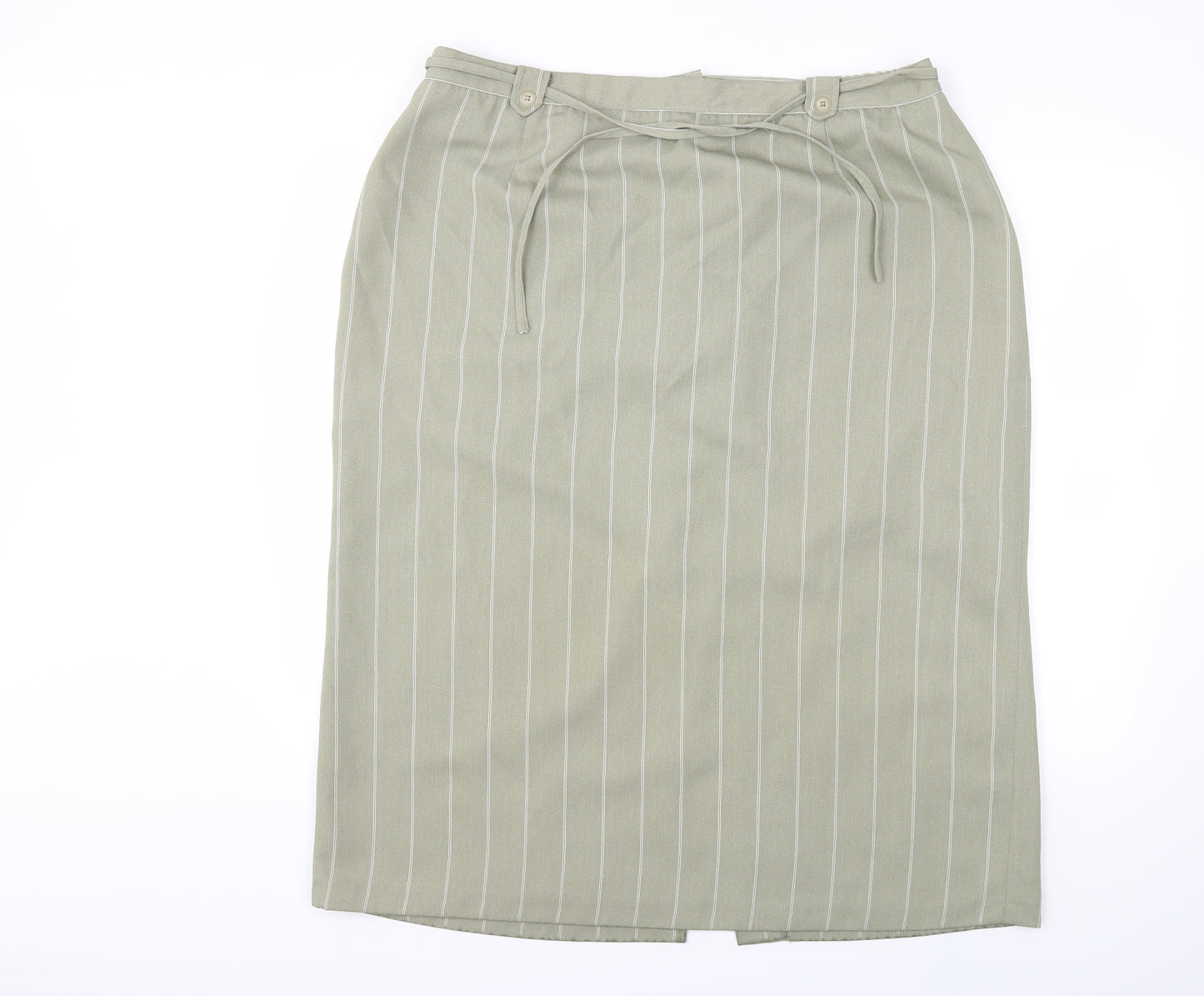 Bonmarché Womens Green Striped  Straight & Pencil Skirt Size 24