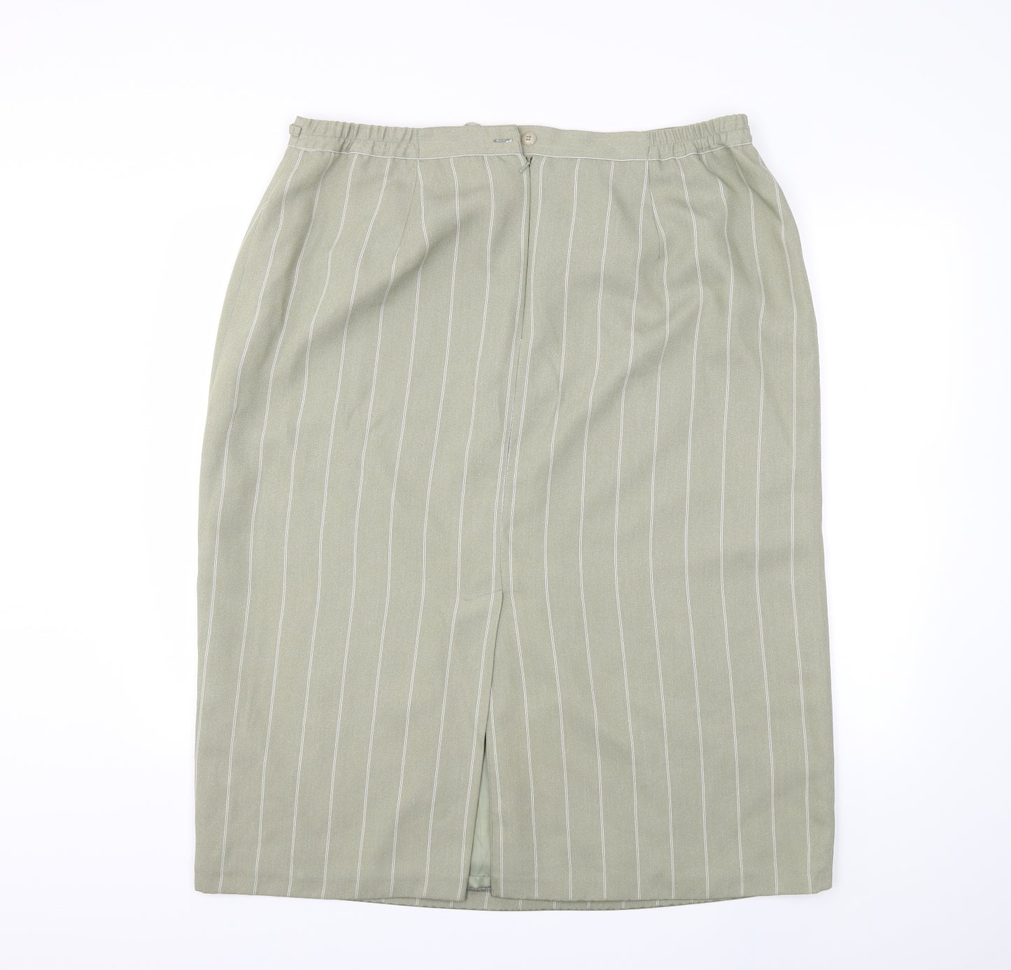 Bonmarché Womens Green Striped  Straight & Pencil Skirt Size 24