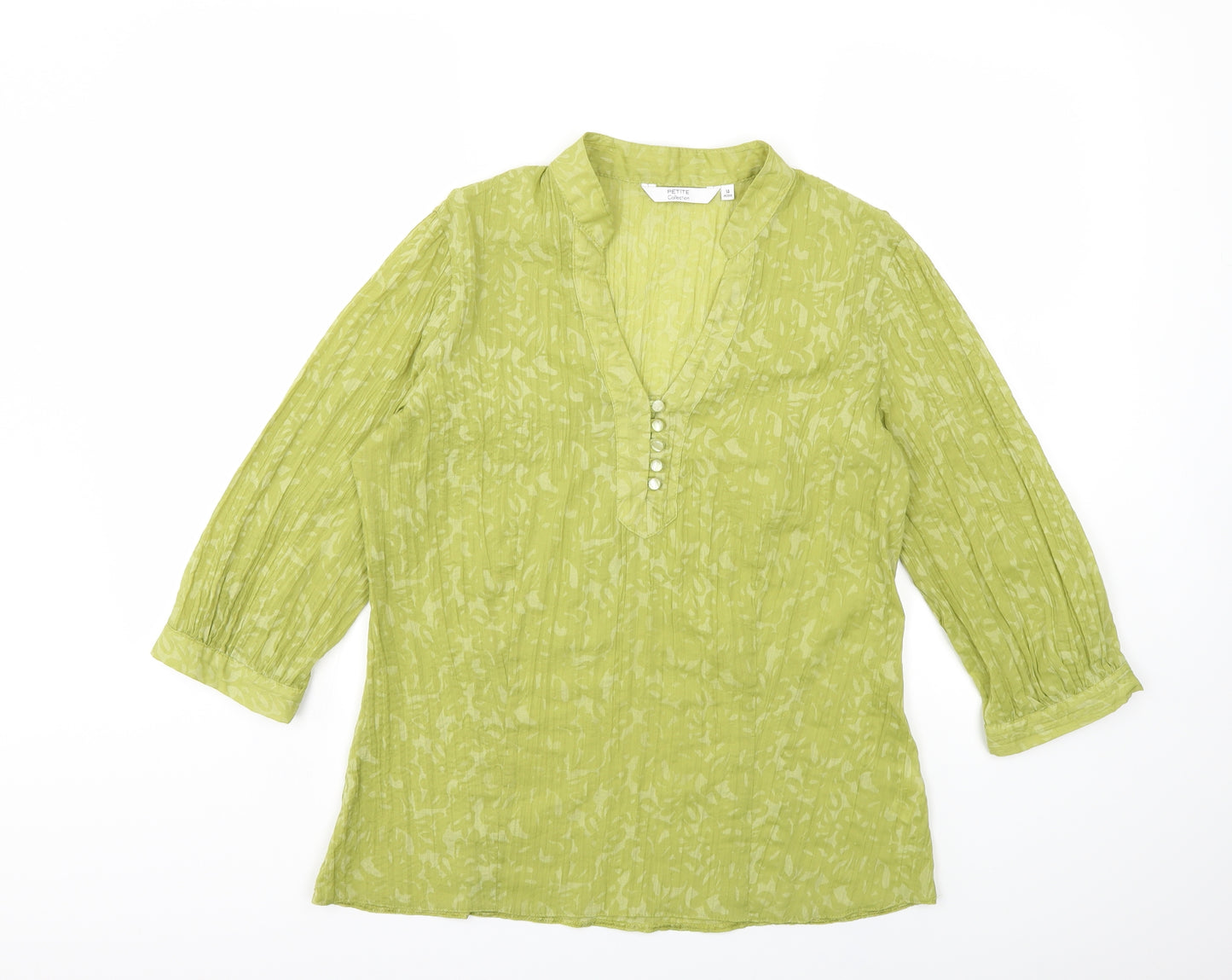 Peyite Womens Green   Basic Blouse Size 14