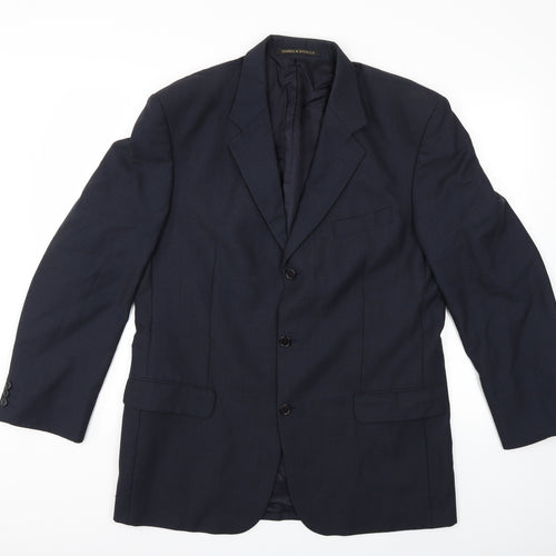 Marks and Spencer Mens Blue   Jacket Suit Jacket Size 42