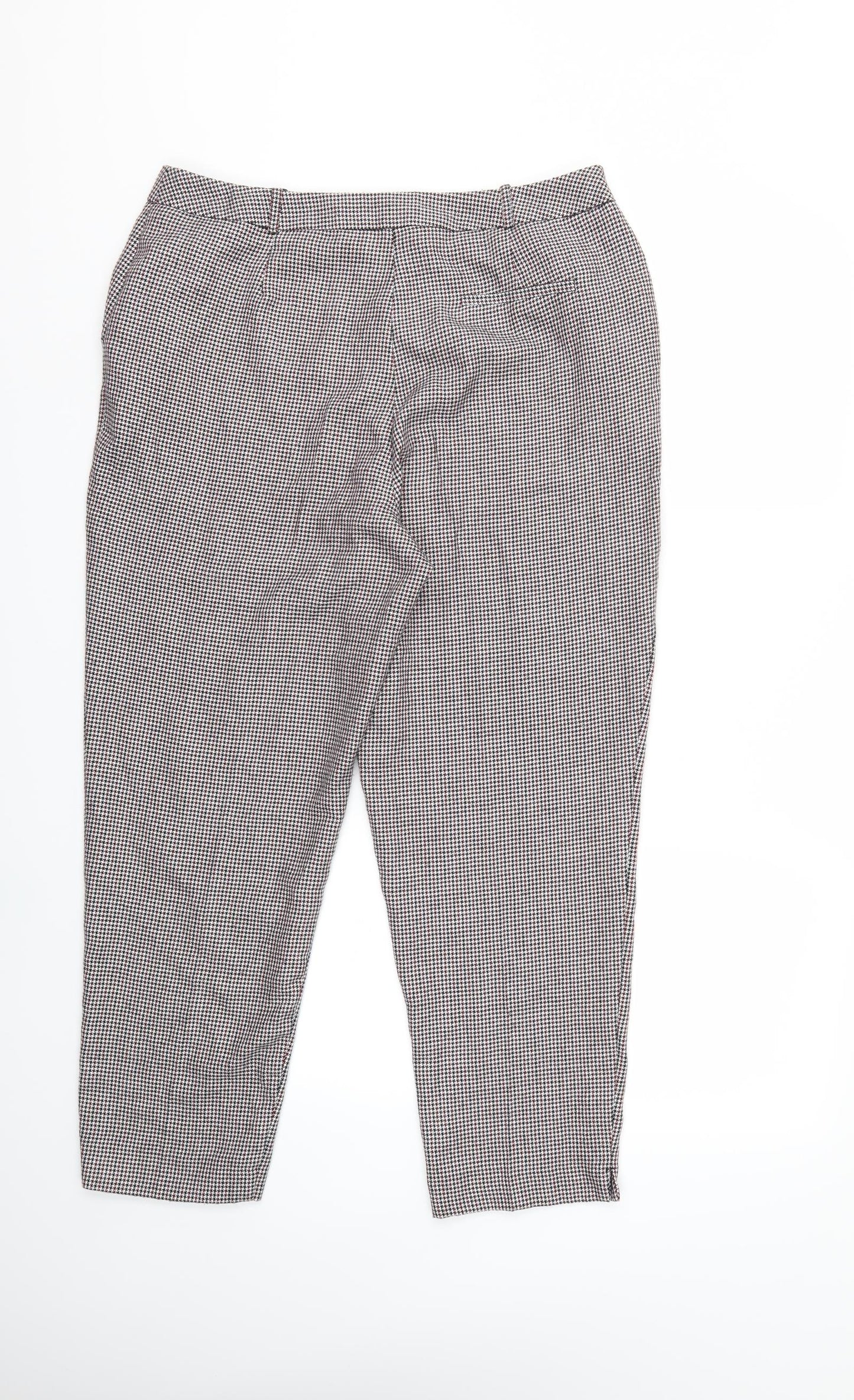 New Look Womens Green Houndstooth  Trousers  Size 14 L27 in
