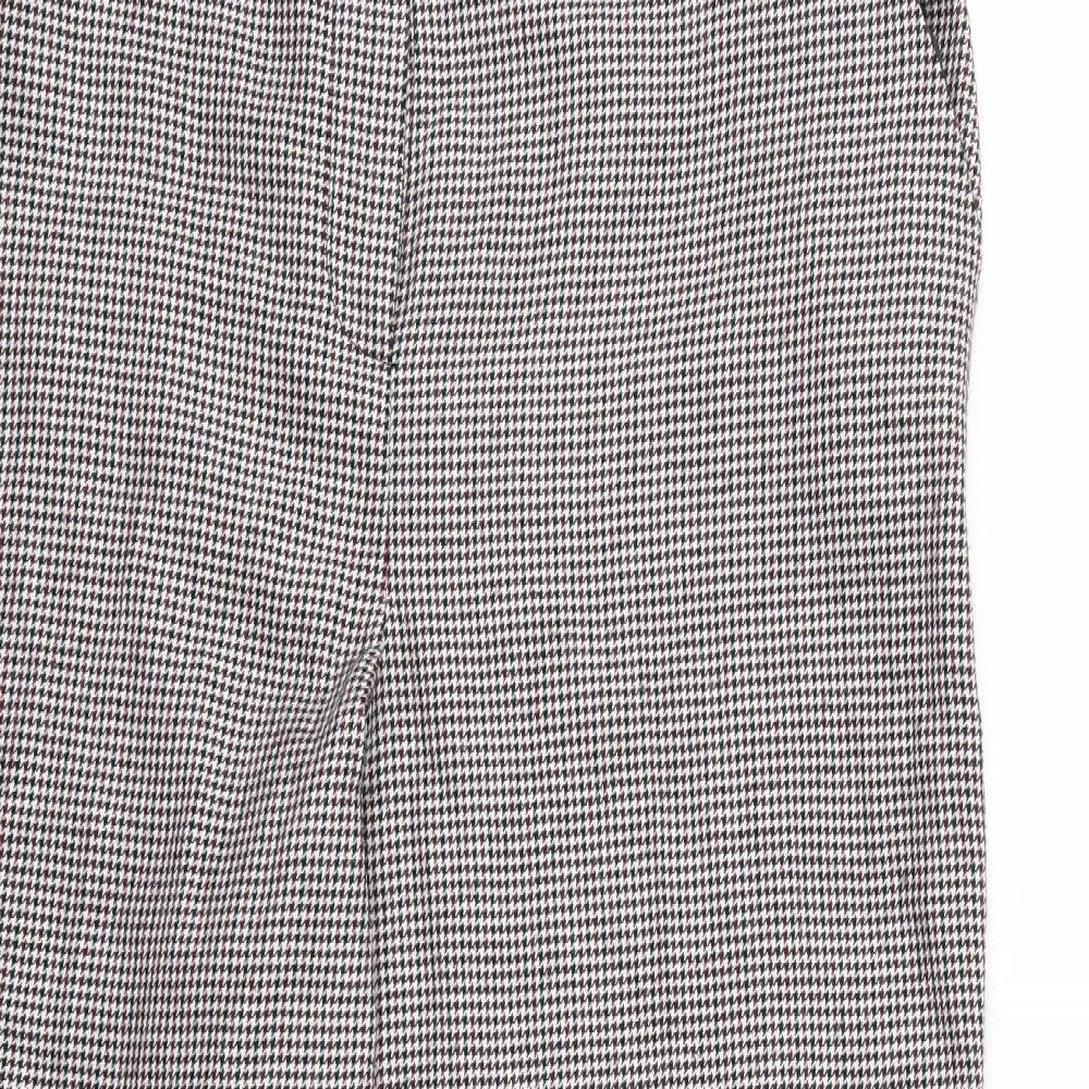 New Look Womens Green Houndstooth  Trousers  Size 14 L27 in