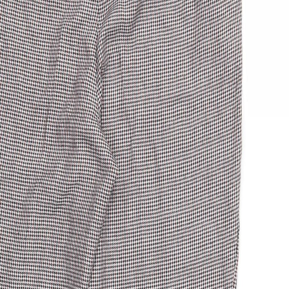 New Look Womens Green Houndstooth  Trousers  Size 14 L27 in
