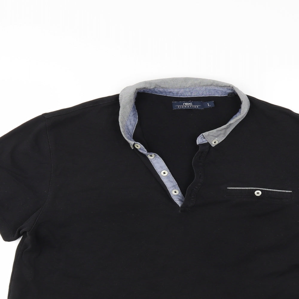 NEXT Mens Black    Polo Size L