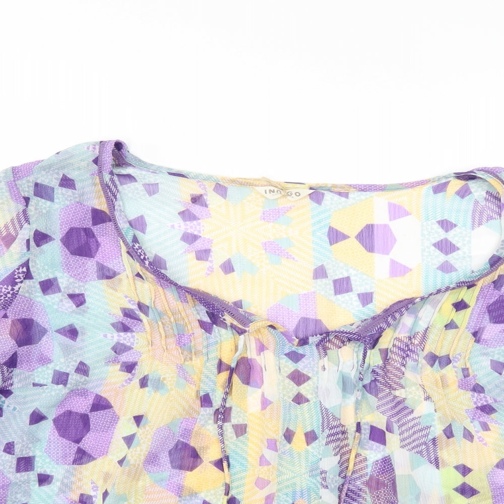 Marks and Spencer Womens Purple Check  Basic Blouse Size 20