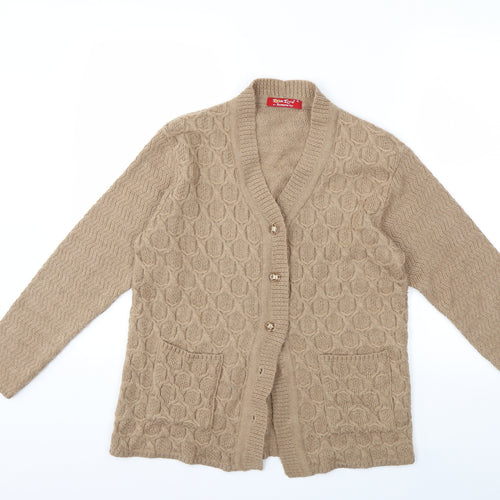 love live Womens Brown  Knit Cardigan Jumper Size XL
