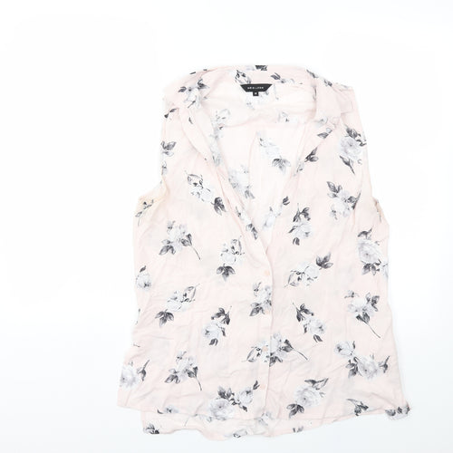 New Look Womens Pink Floral  Basic Blouse Size 12