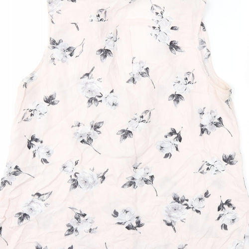 New Look Womens Pink Floral  Basic Blouse Size 12