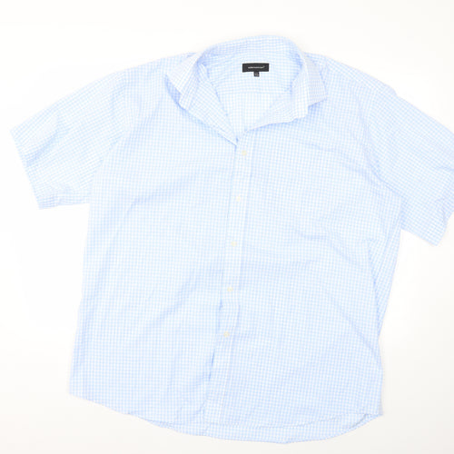 Cedar Wood State Mens Blue Check   Button-Up Size 17.5