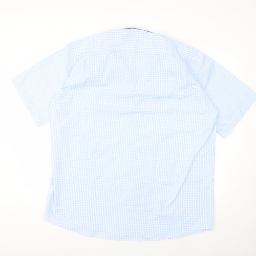 Cedar Wood State Mens Blue Check   Button-Up Size 17.5