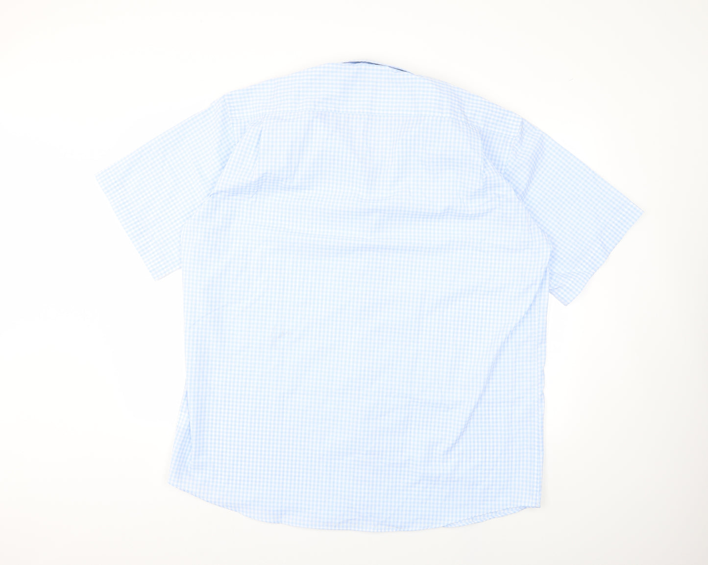 Cedar Wood State Mens Blue Check   Button-Up Size 17.5