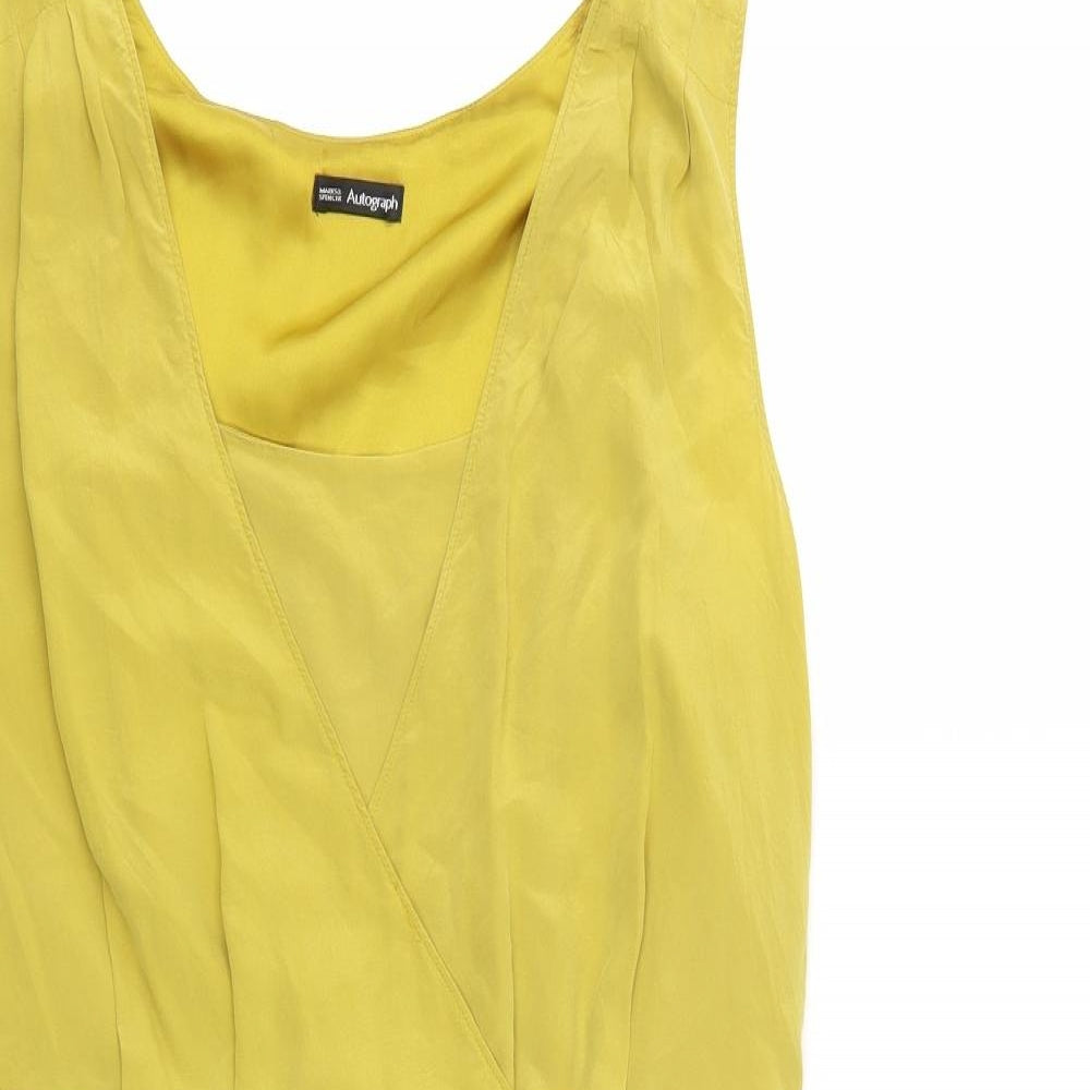 Marks and Spencer Womens Yellow   Pencil Dress  Size 16