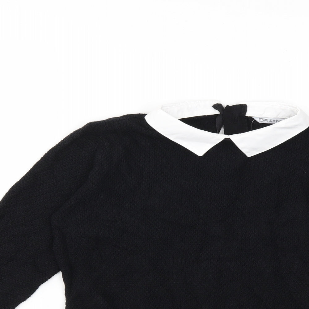 F&F Girls Black   Pullover Jumper Size 11-12 Years