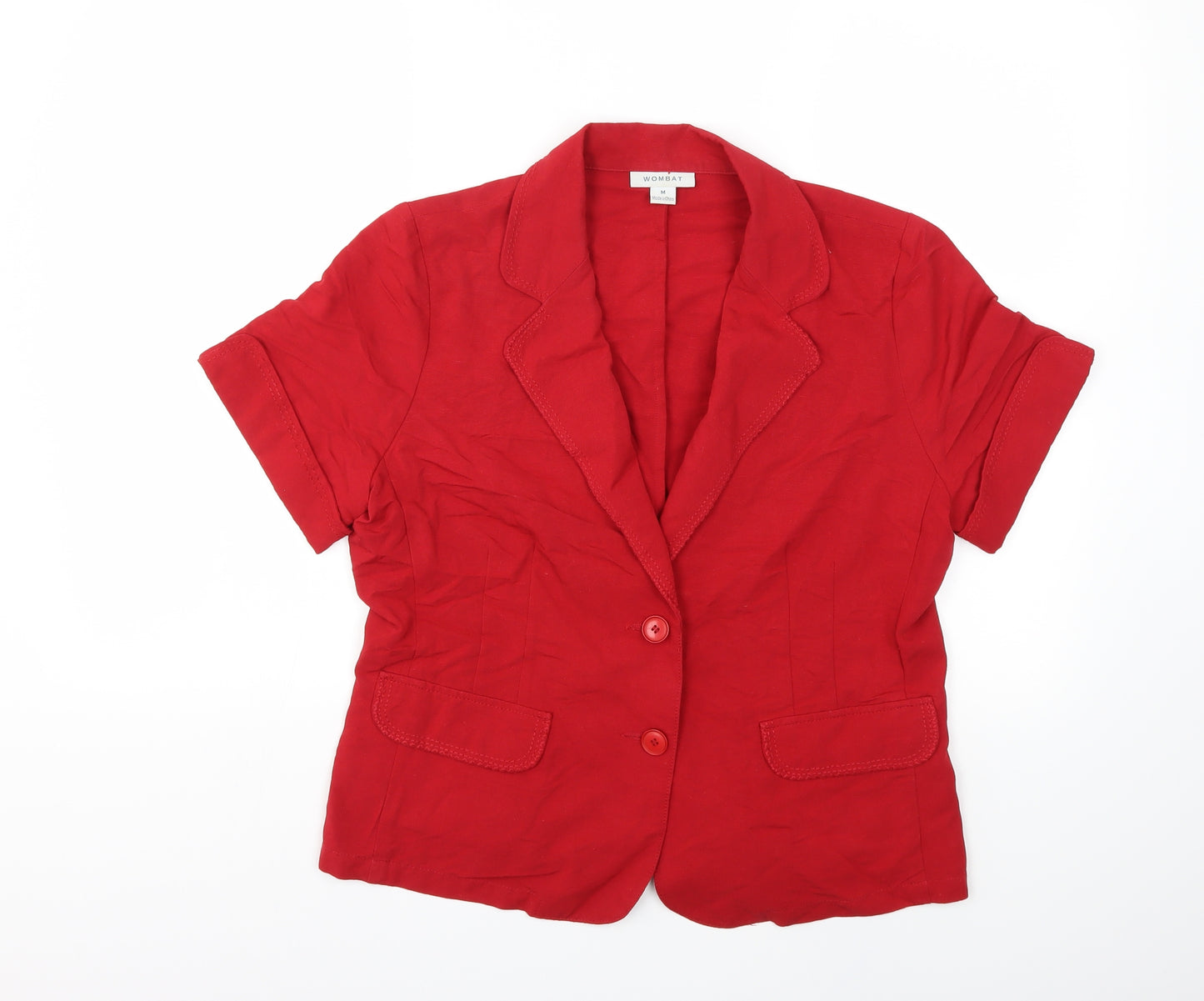 WOMbat Womens Red  Rayon Jacket  Size M