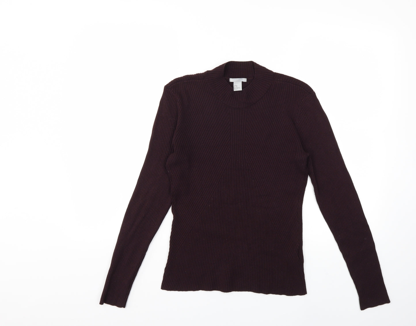 H&M Womens Red  Knit Pullover Jumper Size M