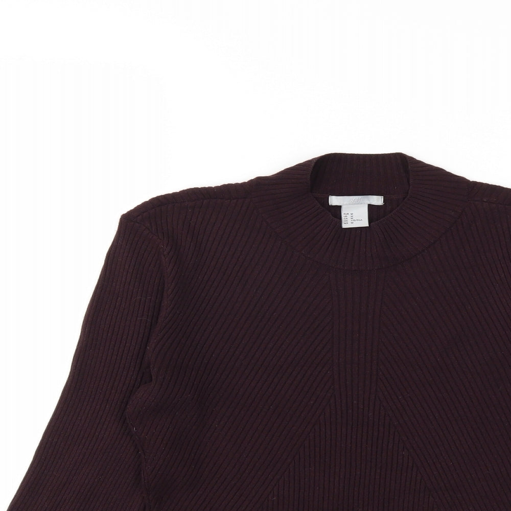 H&M Womens Red  Knit Pullover Jumper Size M