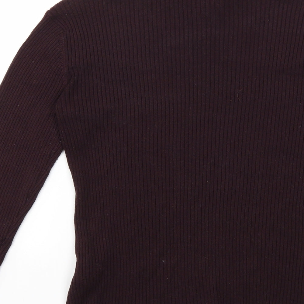 H&M Womens Red  Knit Pullover Jumper Size M