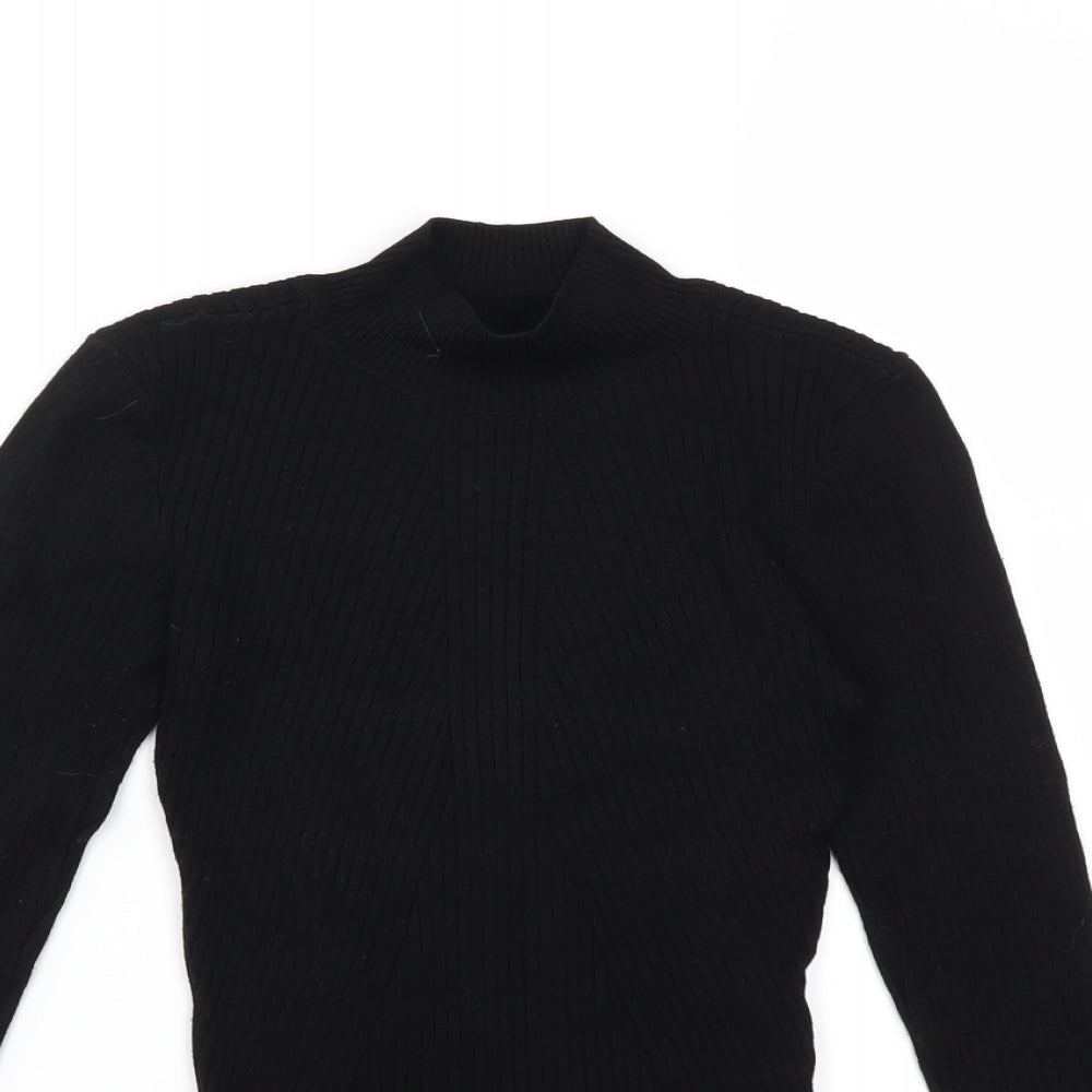 H&M Womens Black  Knit Pullover Jumper Size XS