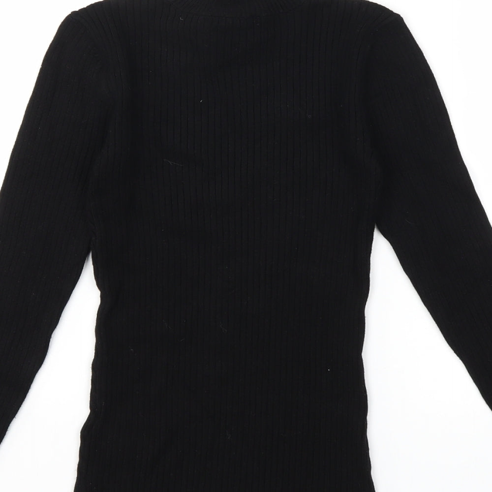 H&M Womens Black  Knit Pullover Jumper Size XS