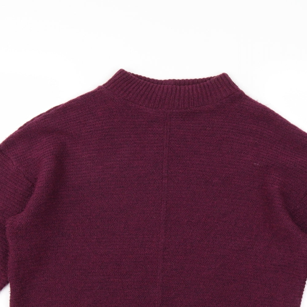 George Womens Purple  Knit Pullover Jumper Size 8