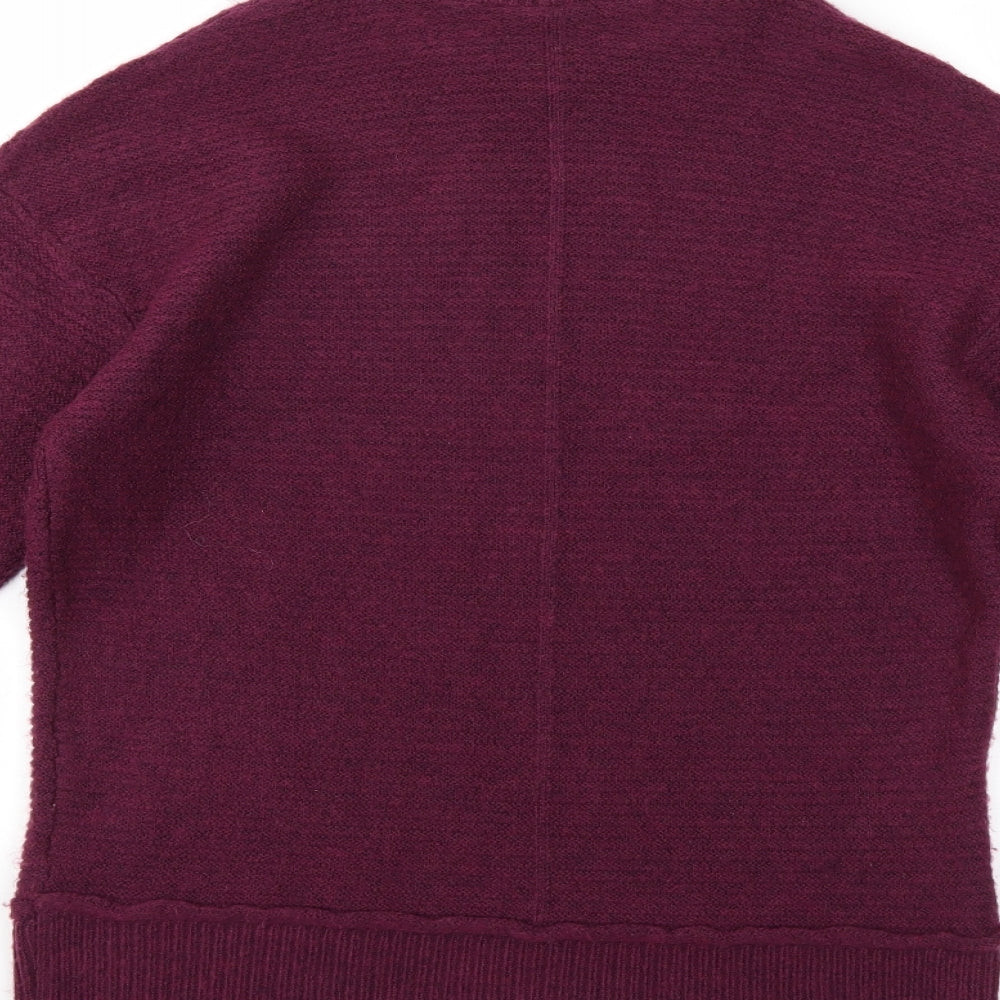 George Womens Purple  Knit Pullover Jumper Size 8
