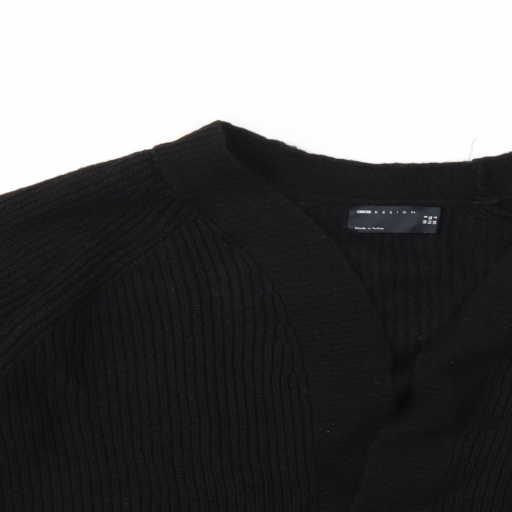 ASOS Womens Black  Knit Cardigan Jumper Size 8