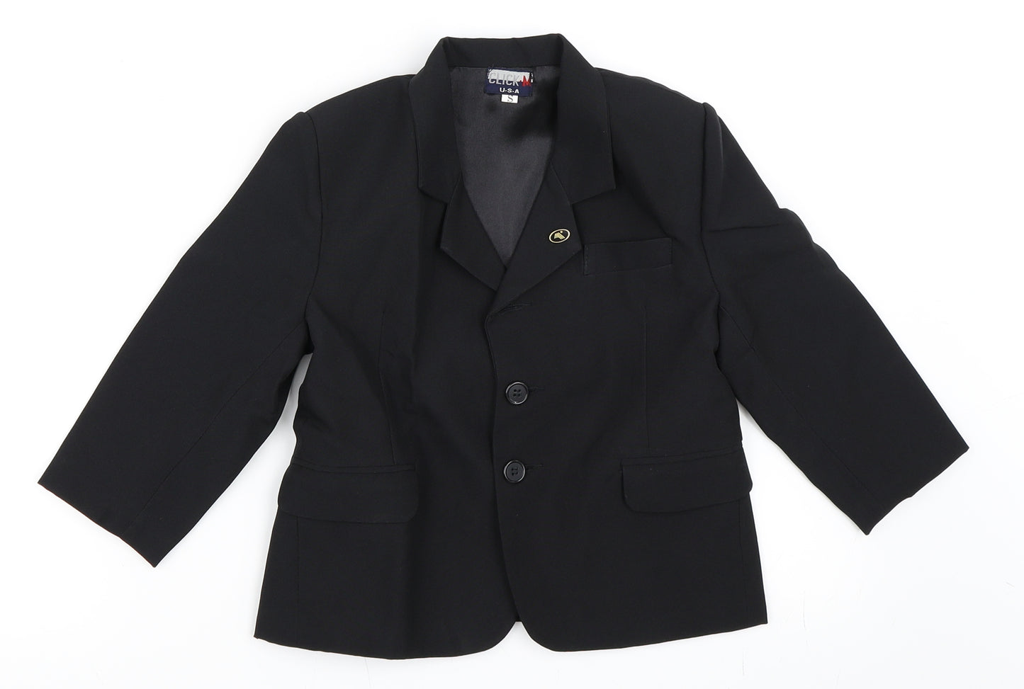 Click U.S.A  Boys Black   Jacket Blazer Size S
