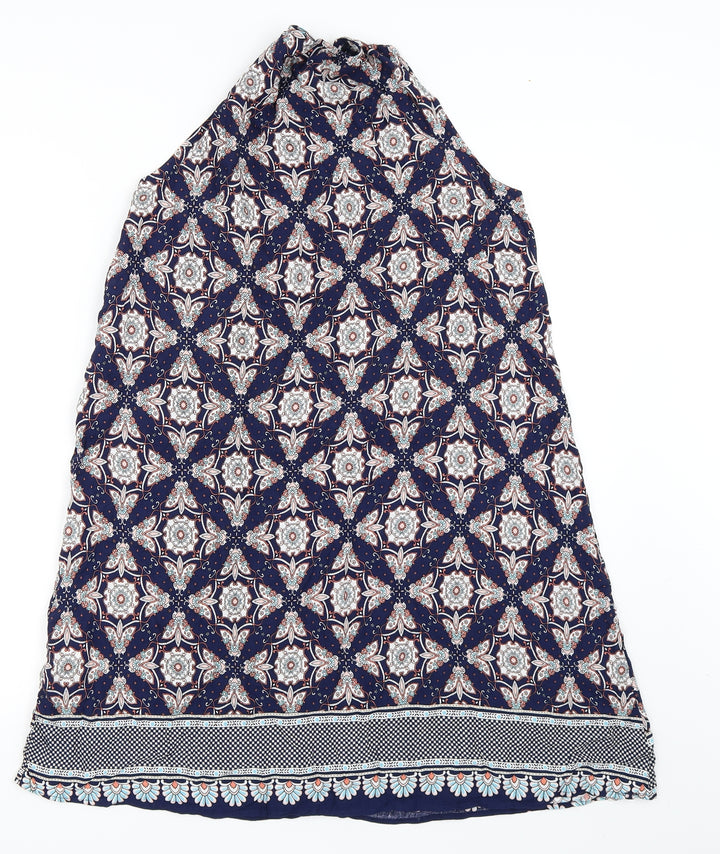 MiM Womens Blue Geometric Shift Size M