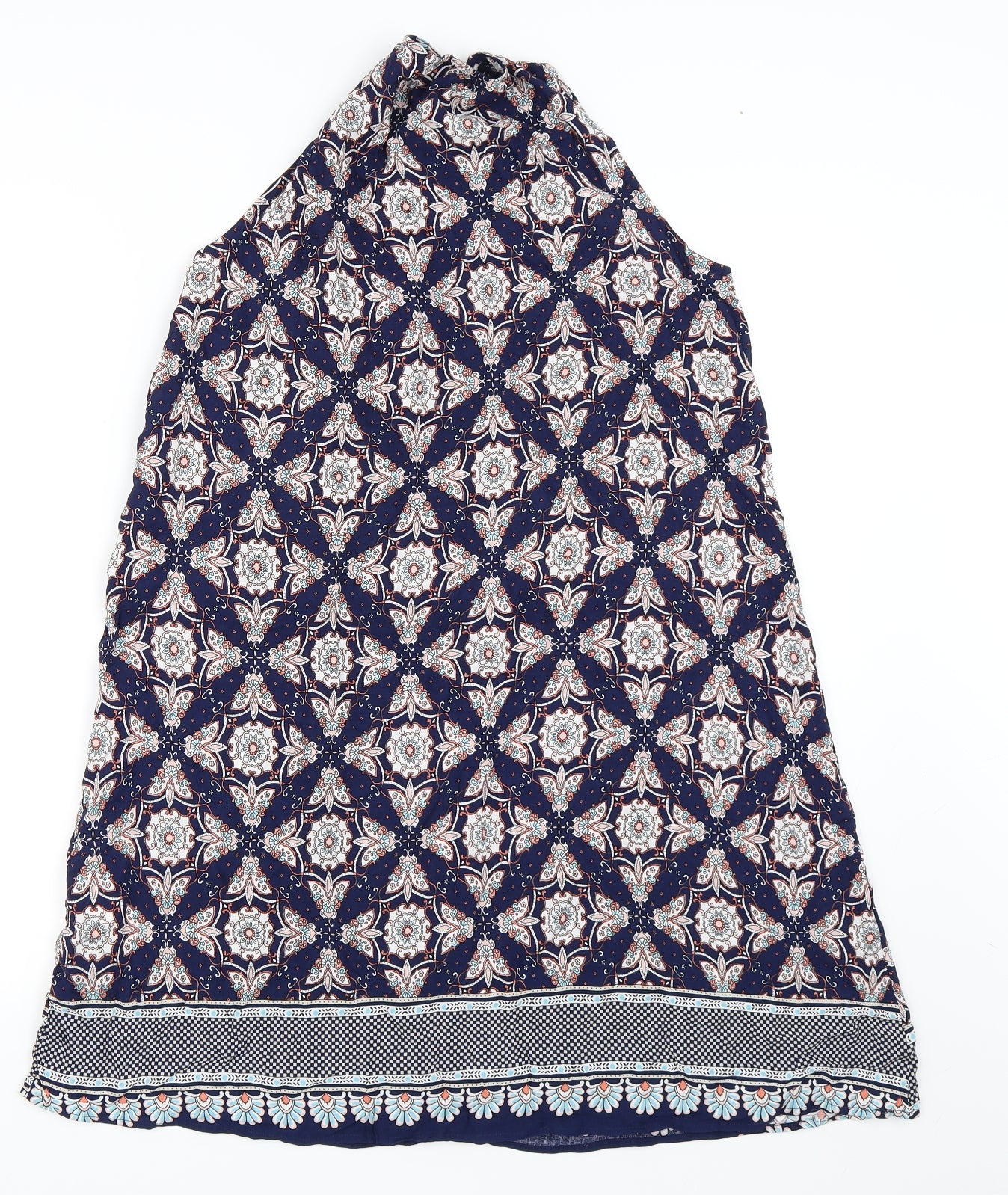 MiM Womens Blue Geometric  Shift  Size M