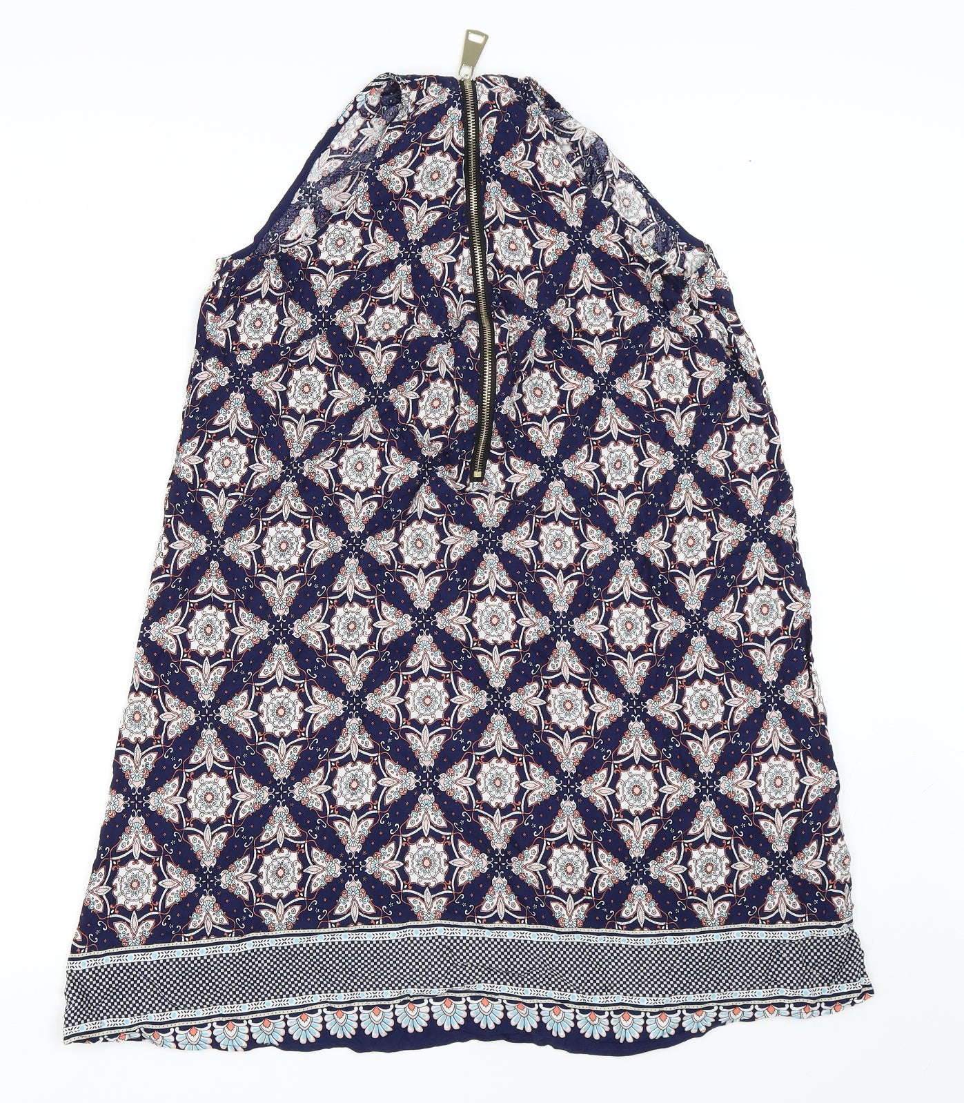 MiM Womens Blue Geometric  Shift  Size M