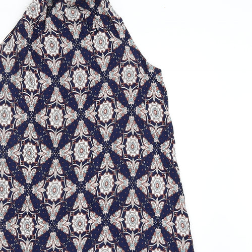 MiM Womens Blue Geometric  Shift  Size M