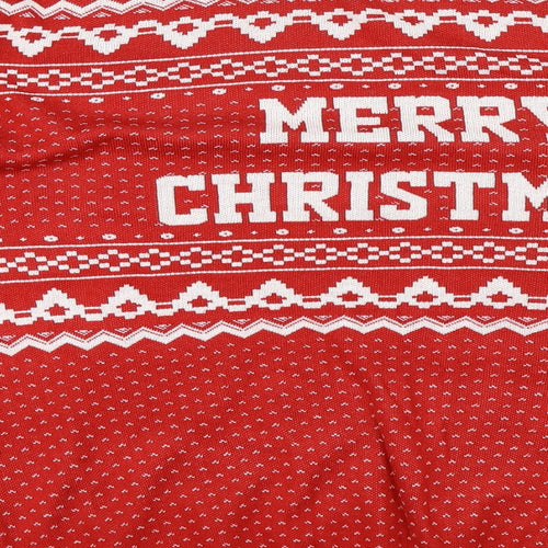JACK & JONES Mens Red   Pullover Jumper Size 4XL  - Christmas Jumper