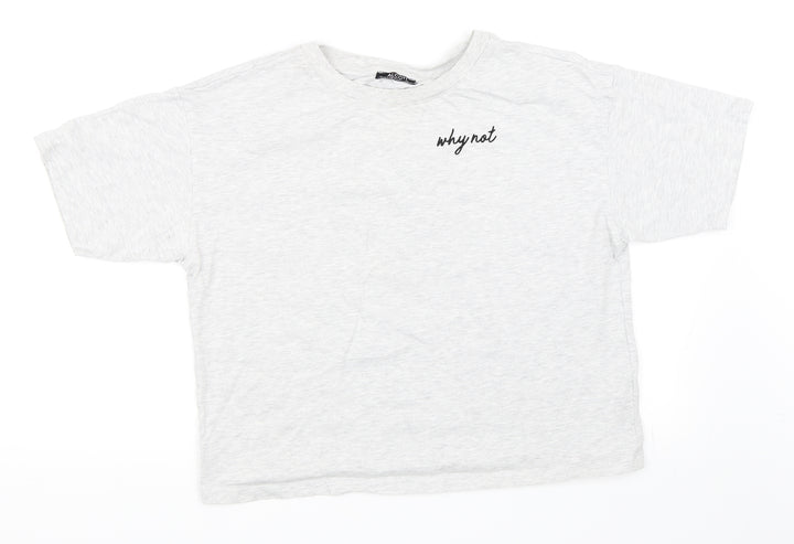 alcott Womens Grey   Basic T-Shirt Size L