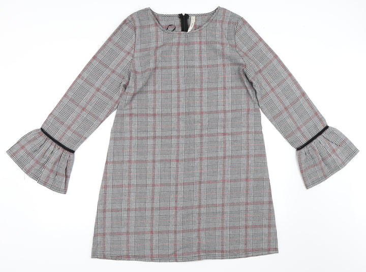Stella Morgan Womens Grey Check  Shift  Size 14