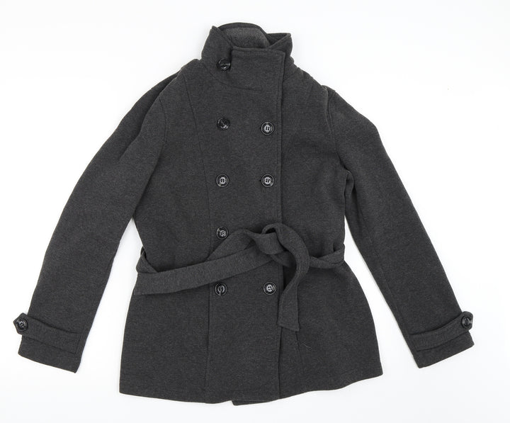FOREVER 21 Womens Grey Pea Coat Coat Size M