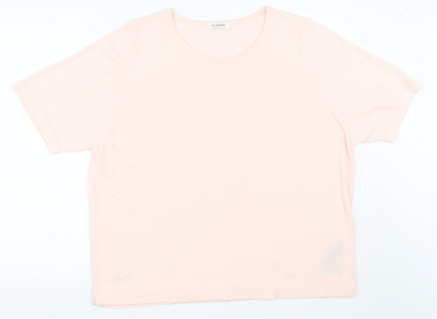 Marks and Spencer Womens Pink   Basic T-Shirt Size 22