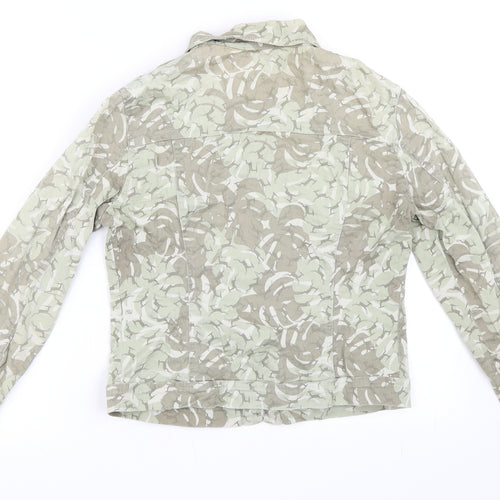 Preworn Girls Green Camouflage  Jacket  Size M